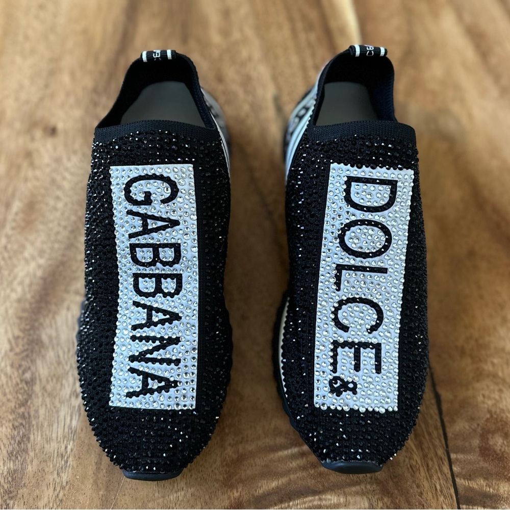 Dolce & Gabbana Sorrento slip on sneakers Embellished Crystals